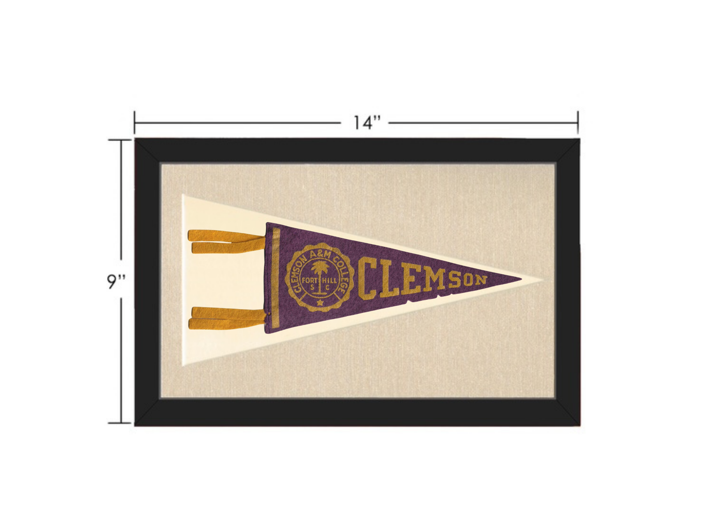 Vintage Clemson University Pennant