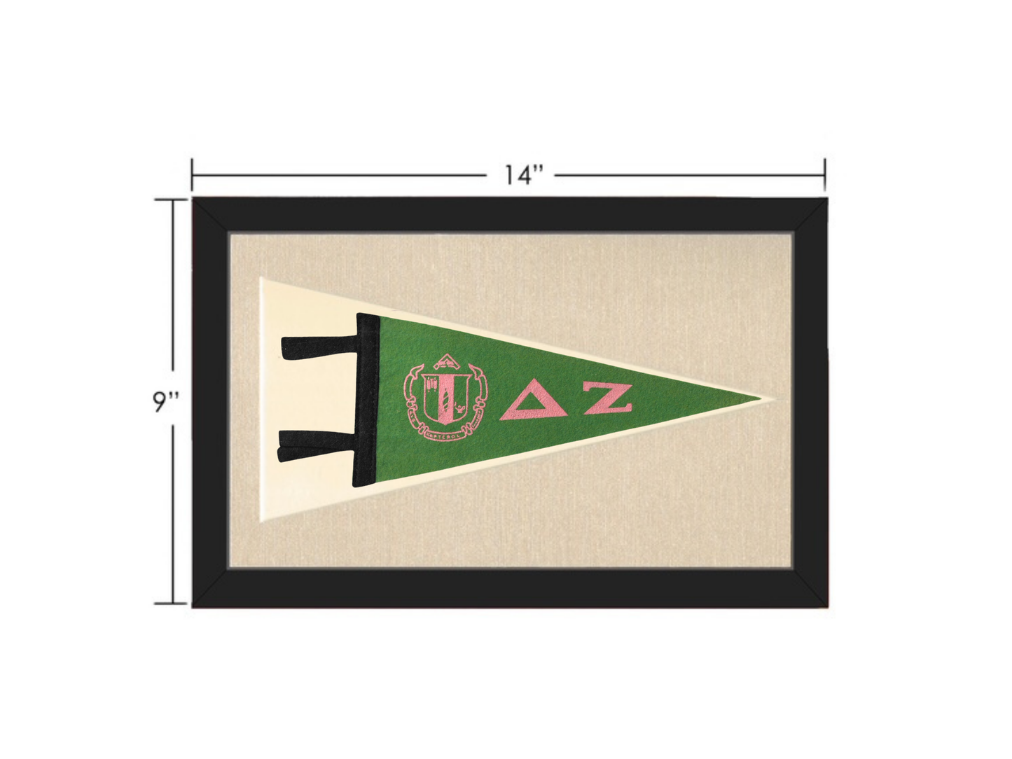 Vintage Delta Zeta Sorority Pennant