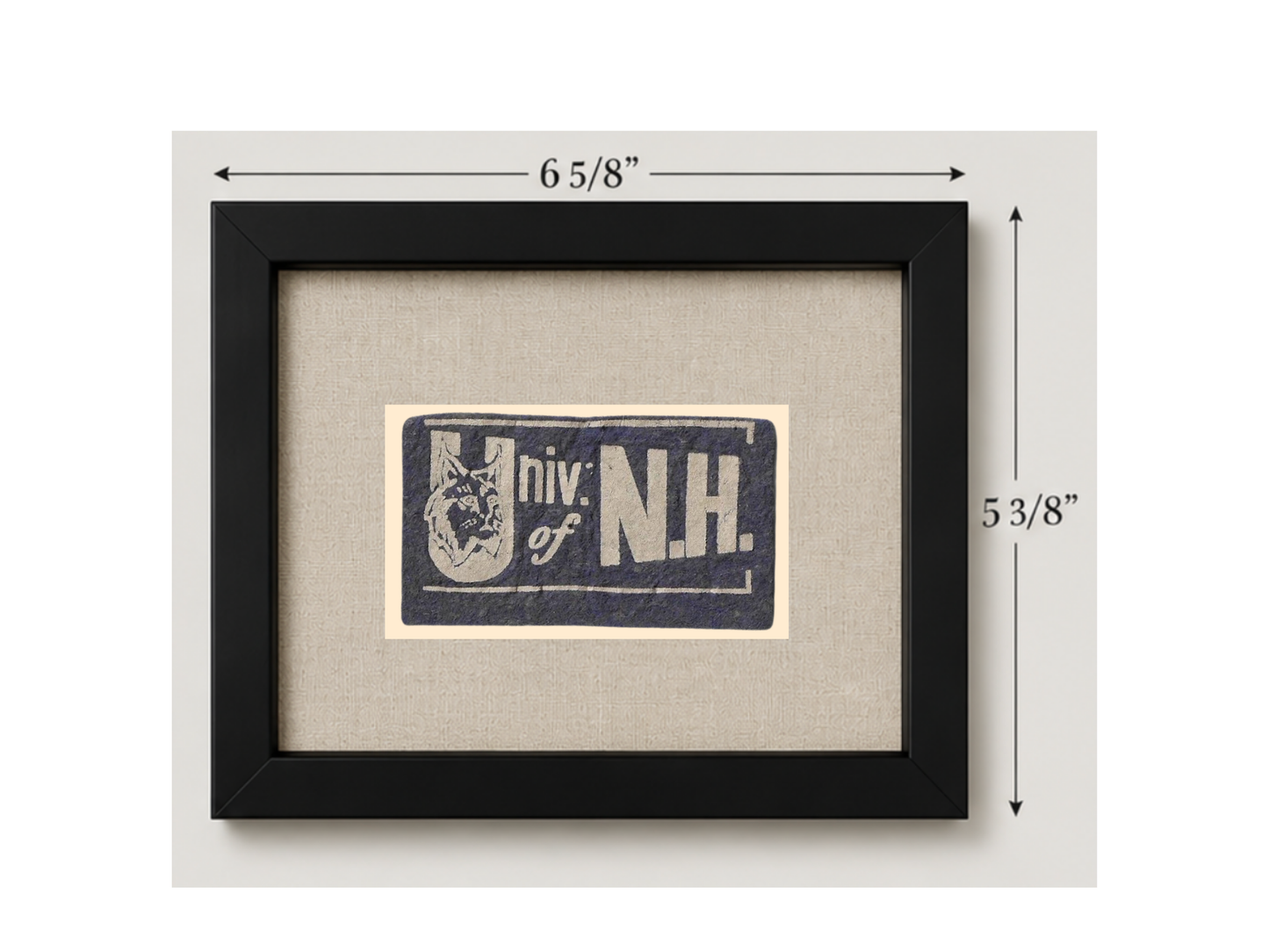 Vintage University of New Hampshire Framed Candy Felt