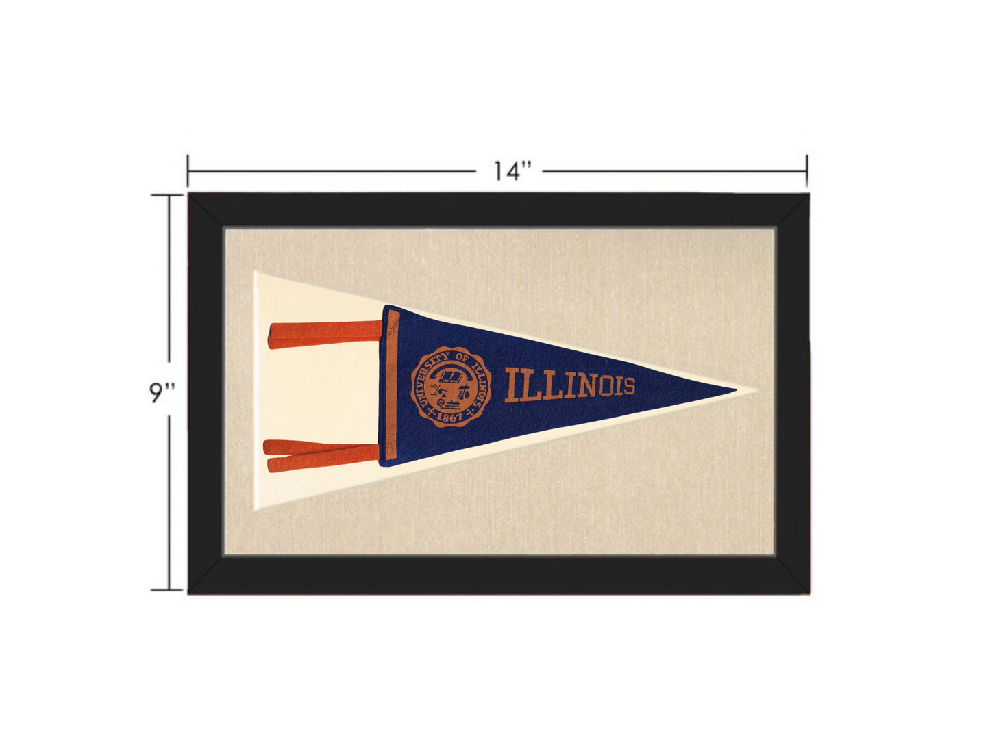 Vintage Illinois Pennant