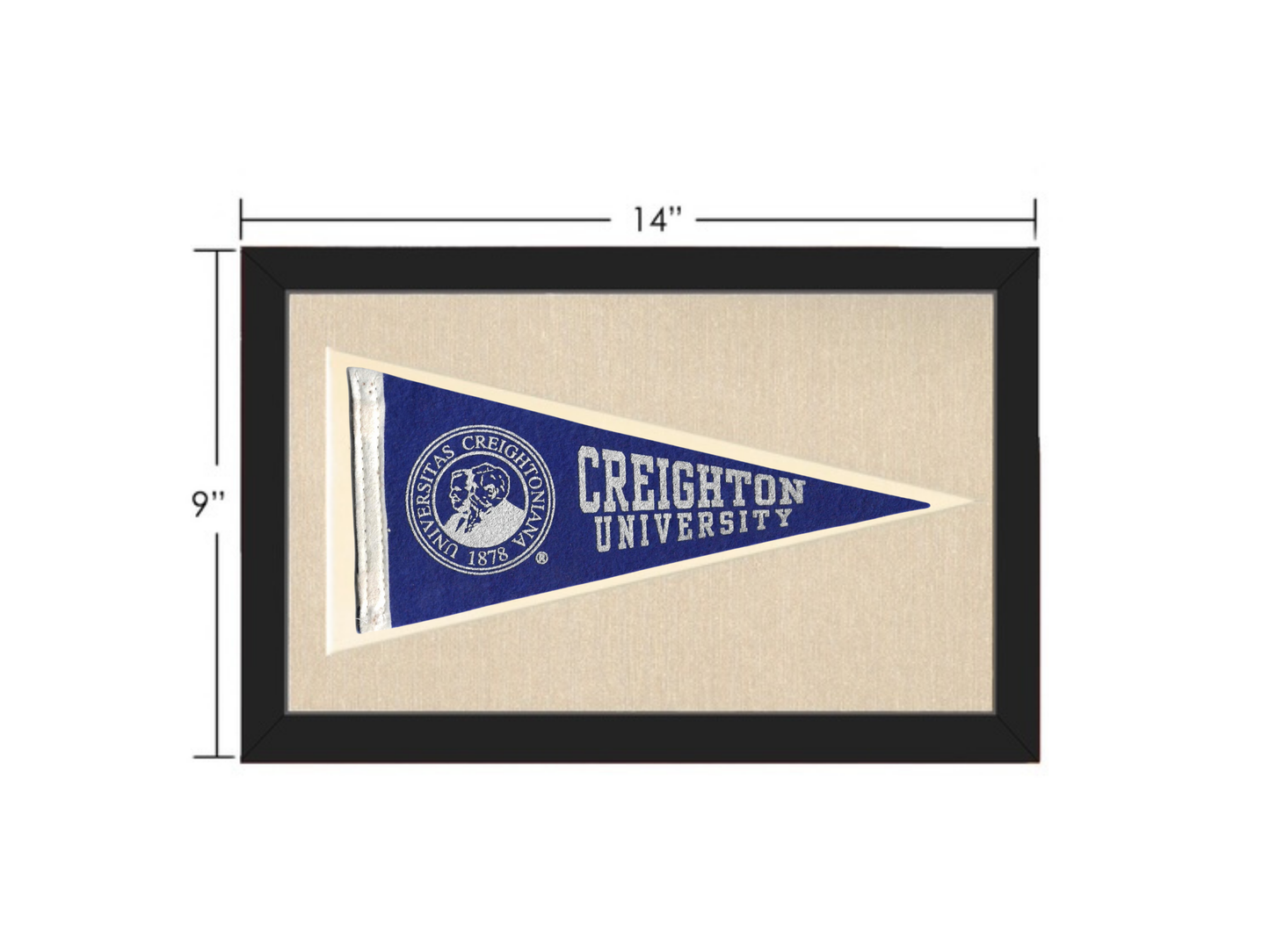 Vintage Creighton University Pennant