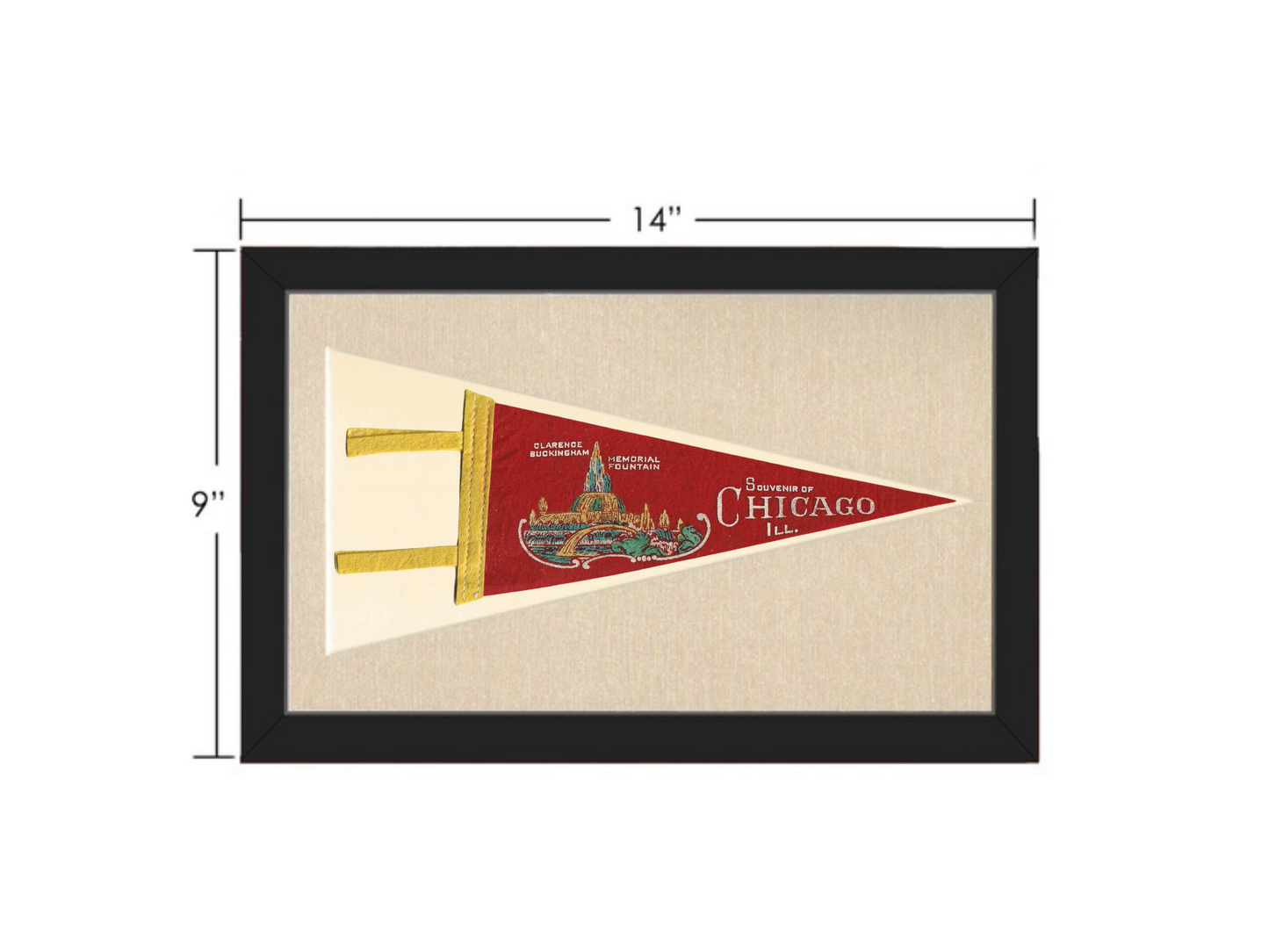 Vintage Chicago City Pennant