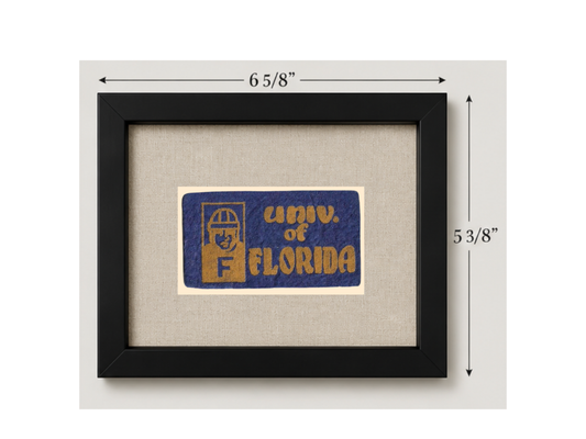 Vintage UF Framed Candy Felt Pennant