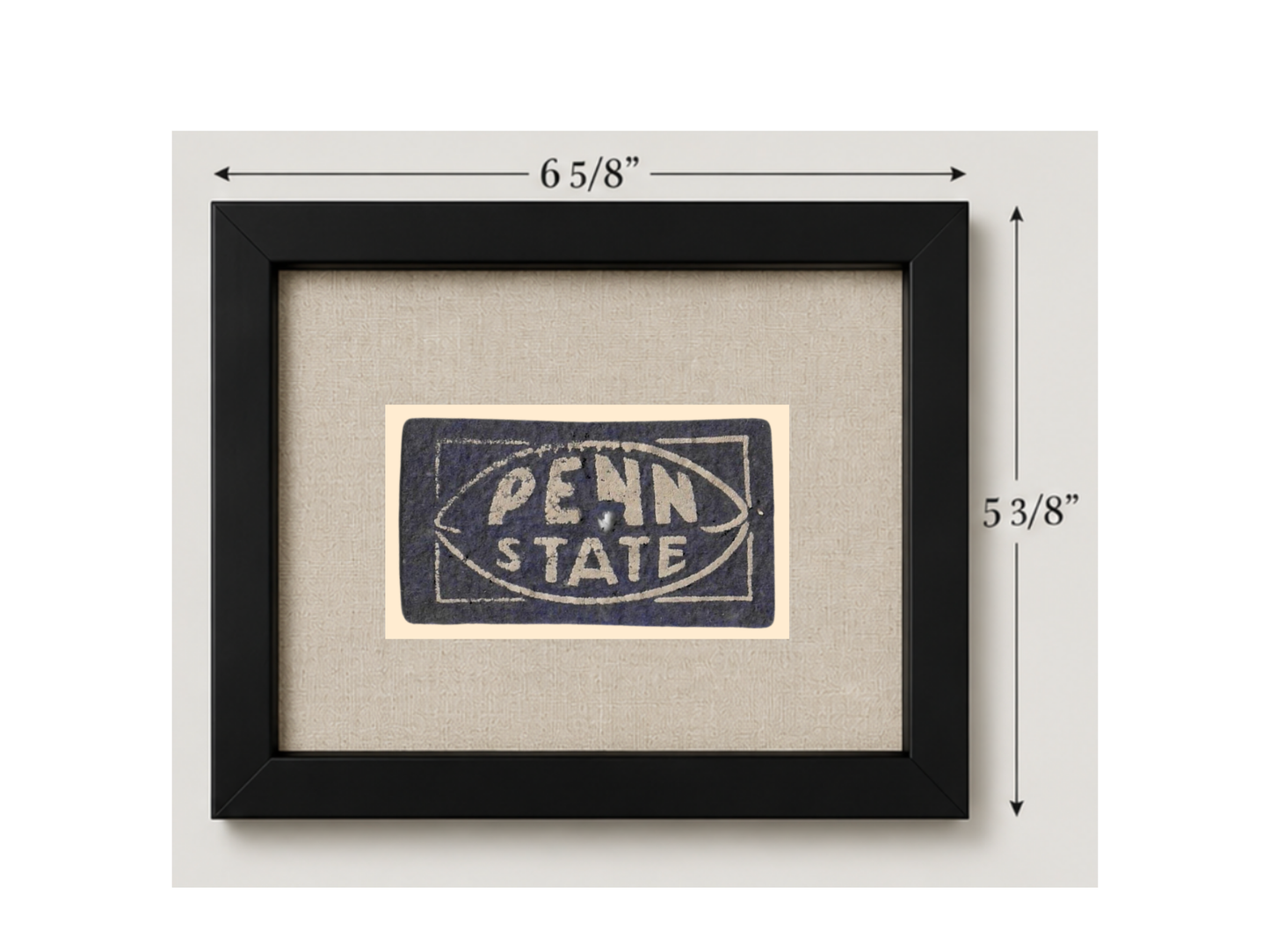 Vintage Penn State Framed Candy Felt Pennant