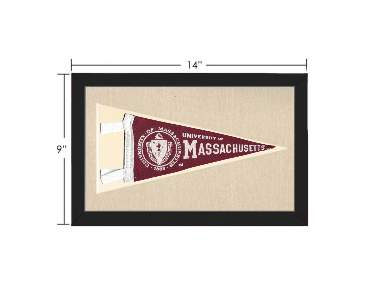 Vintage UMass Pennant