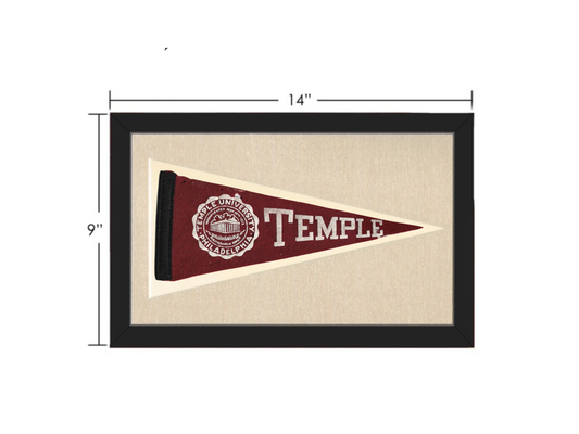Vintage Temple University Pennant