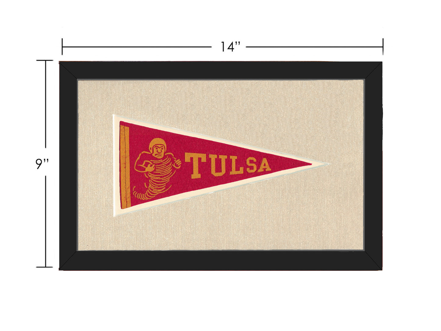 Vintage Tulsa University Pennant
