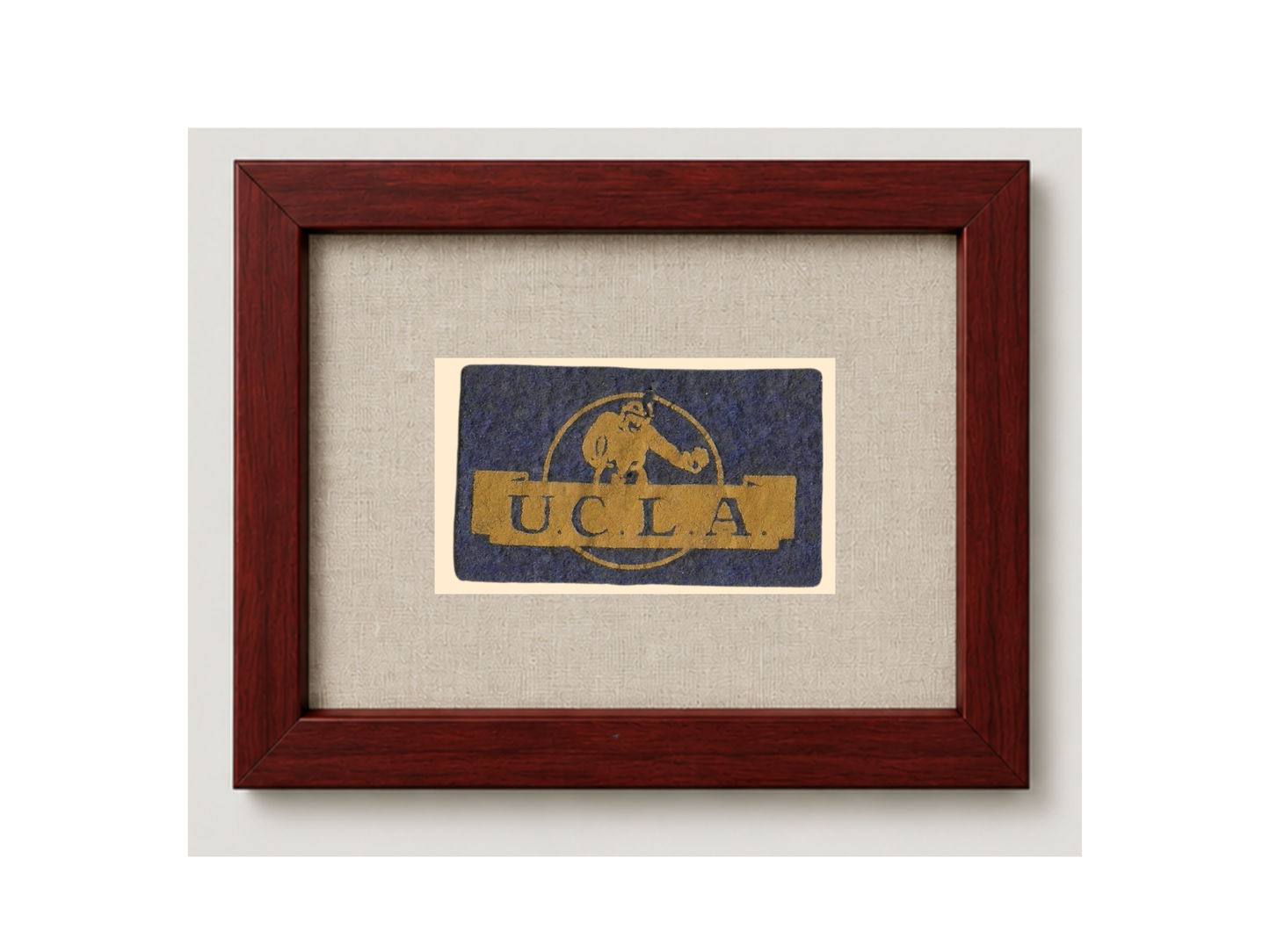 Vintage UCLA Framed Candy Felt Pennant