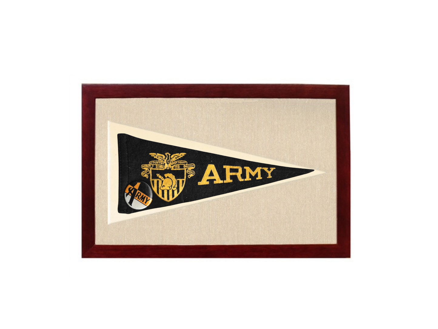 Vintage Army Pennant and Army Pin