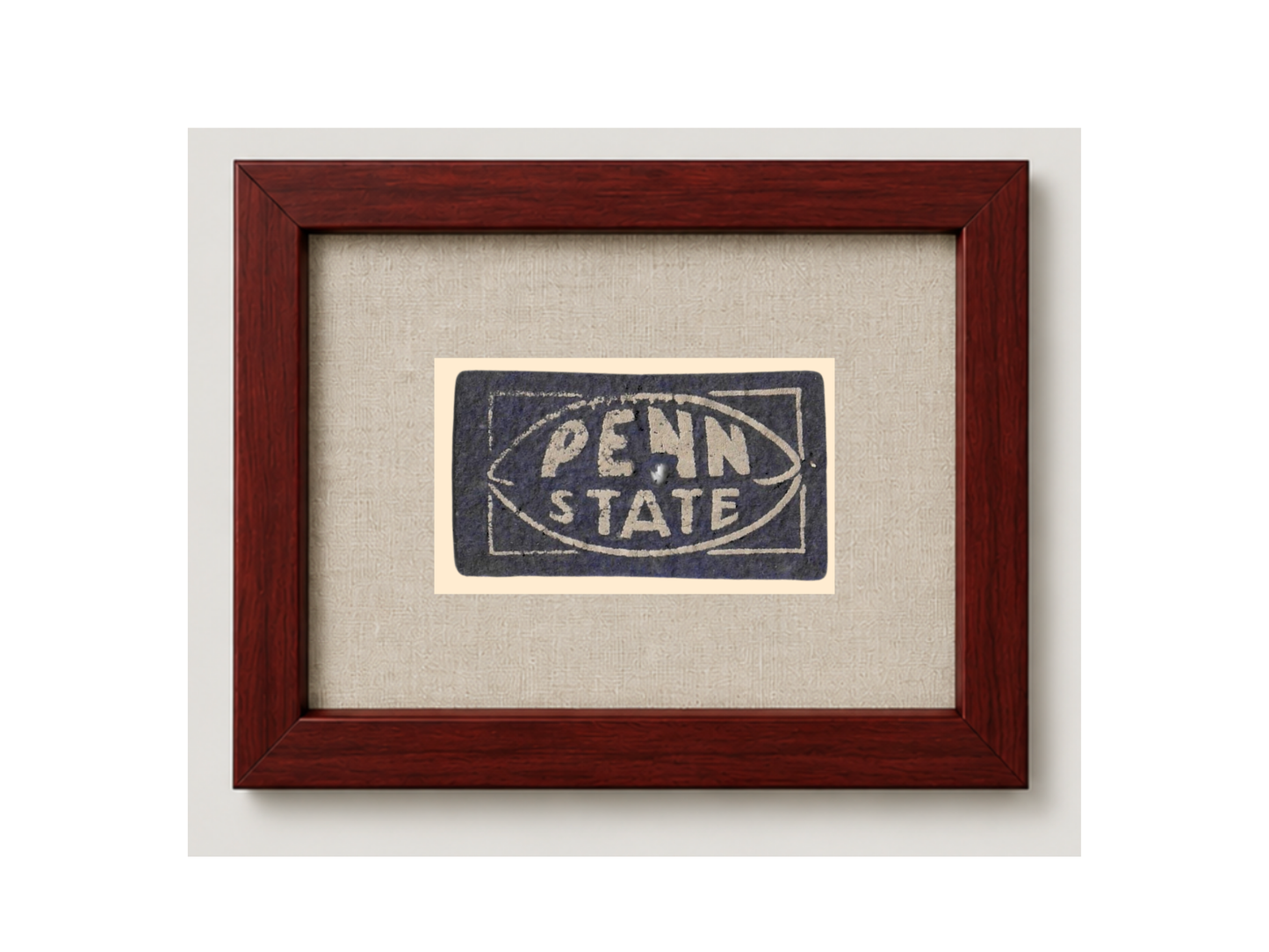 Vintage Penn State Framed Candy Felt Pennant