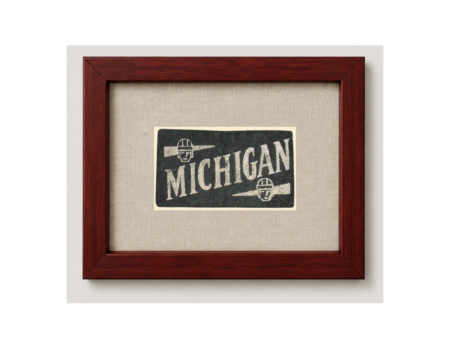 Vintage Michigan State University Candy Felt Pennant