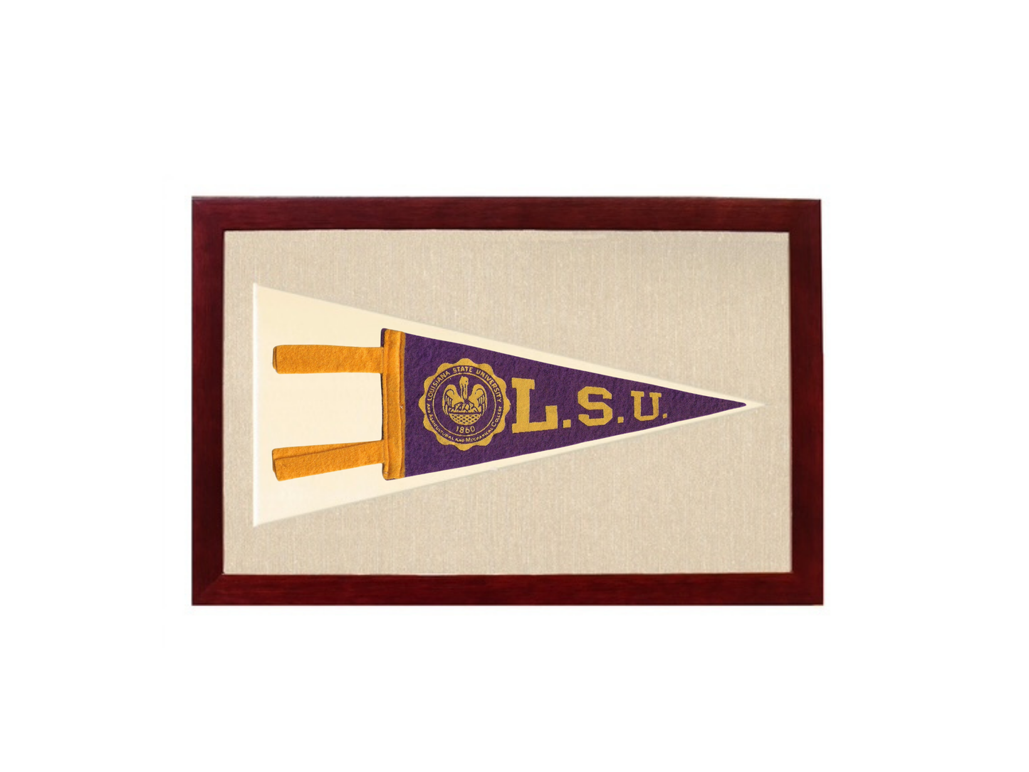 Vintage Louisiana State University (LSU) Pennant