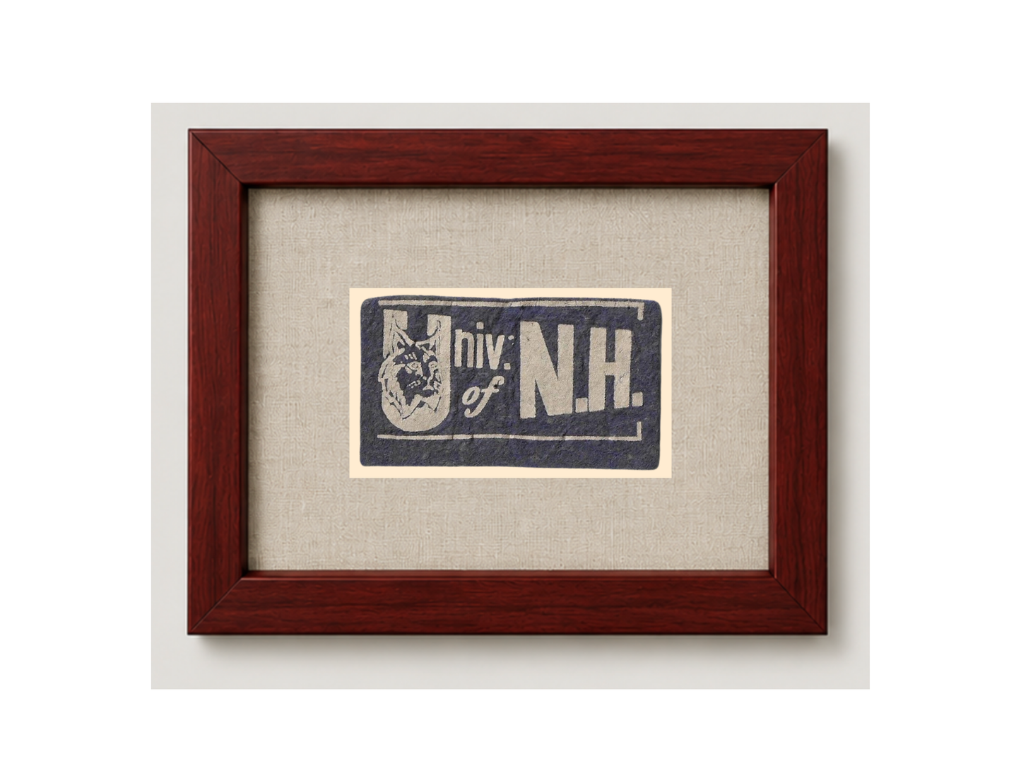 Vintage University of New Hampshire Framed Candy Felt