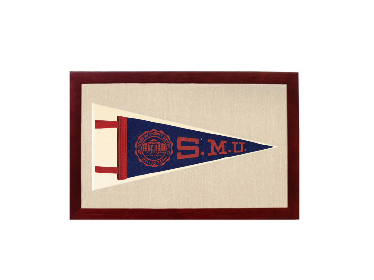 Vintage Southern Methodist University Pennant