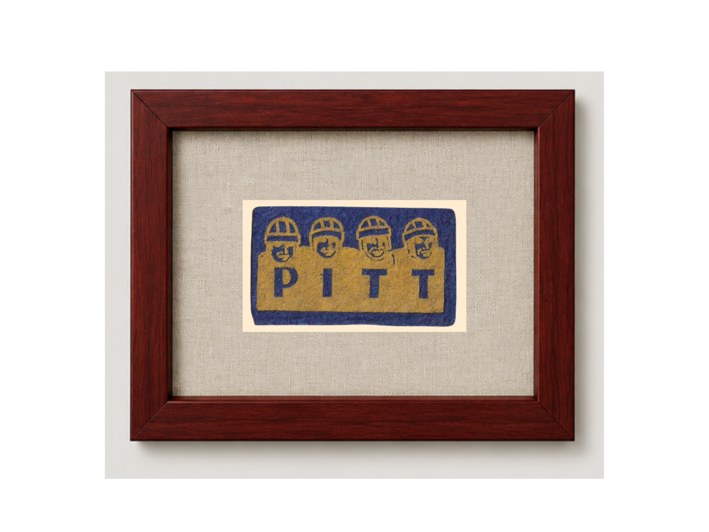 Vintage University of Pittsburgh Framed Candy Felt