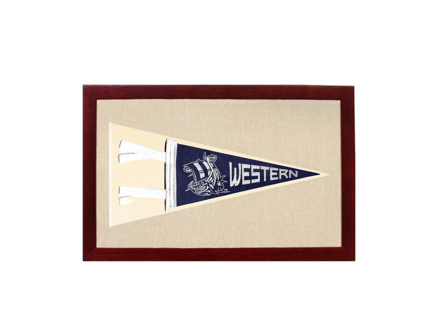 Vintage Western University Pennant