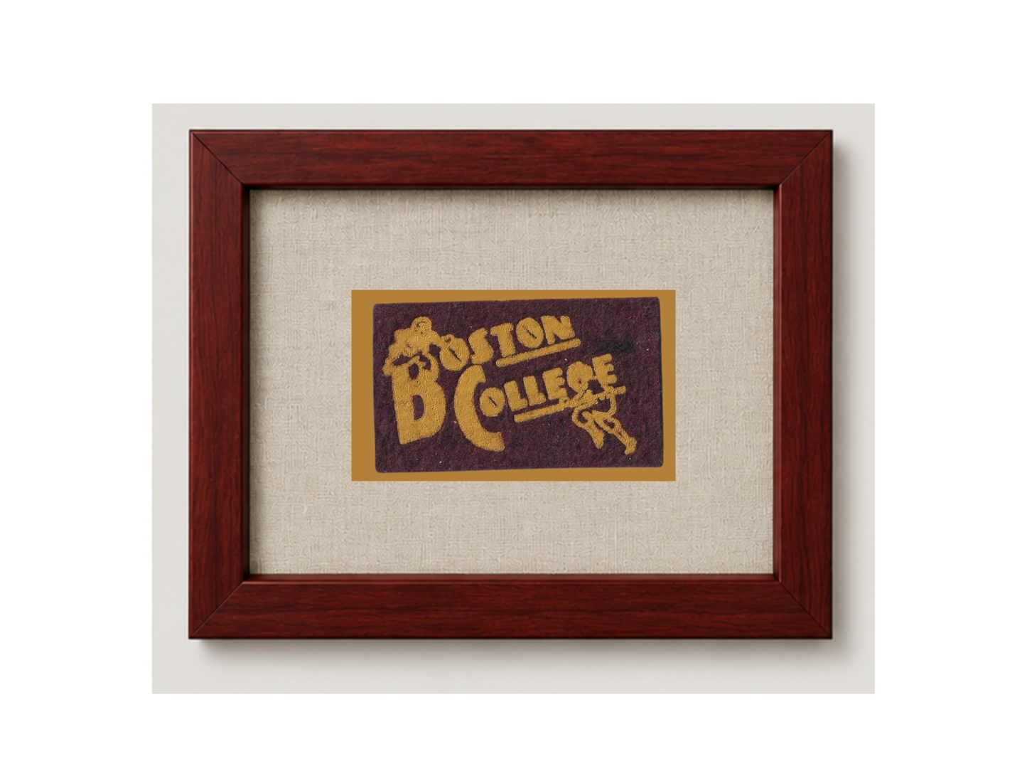 Vintage Boston College Framed Candy Pennant