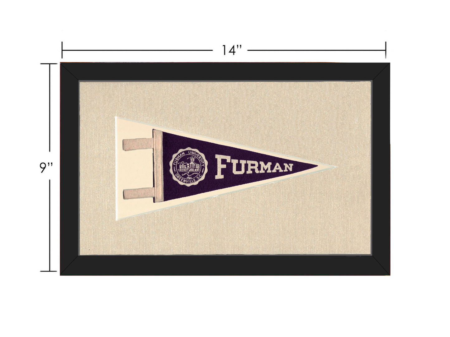 Vintage Furman University Pennant