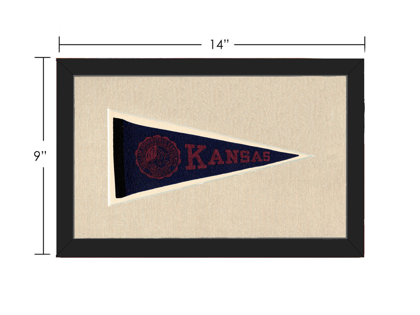Vintage University of Kansas Pennant