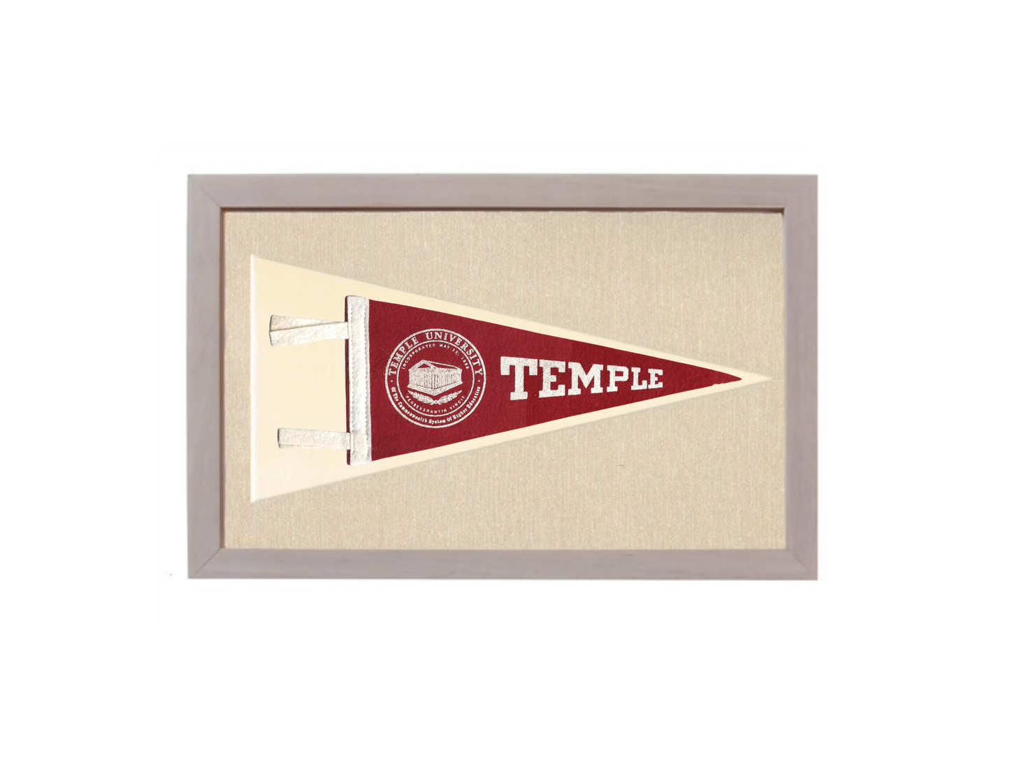 Vintage Temple University Pennant
