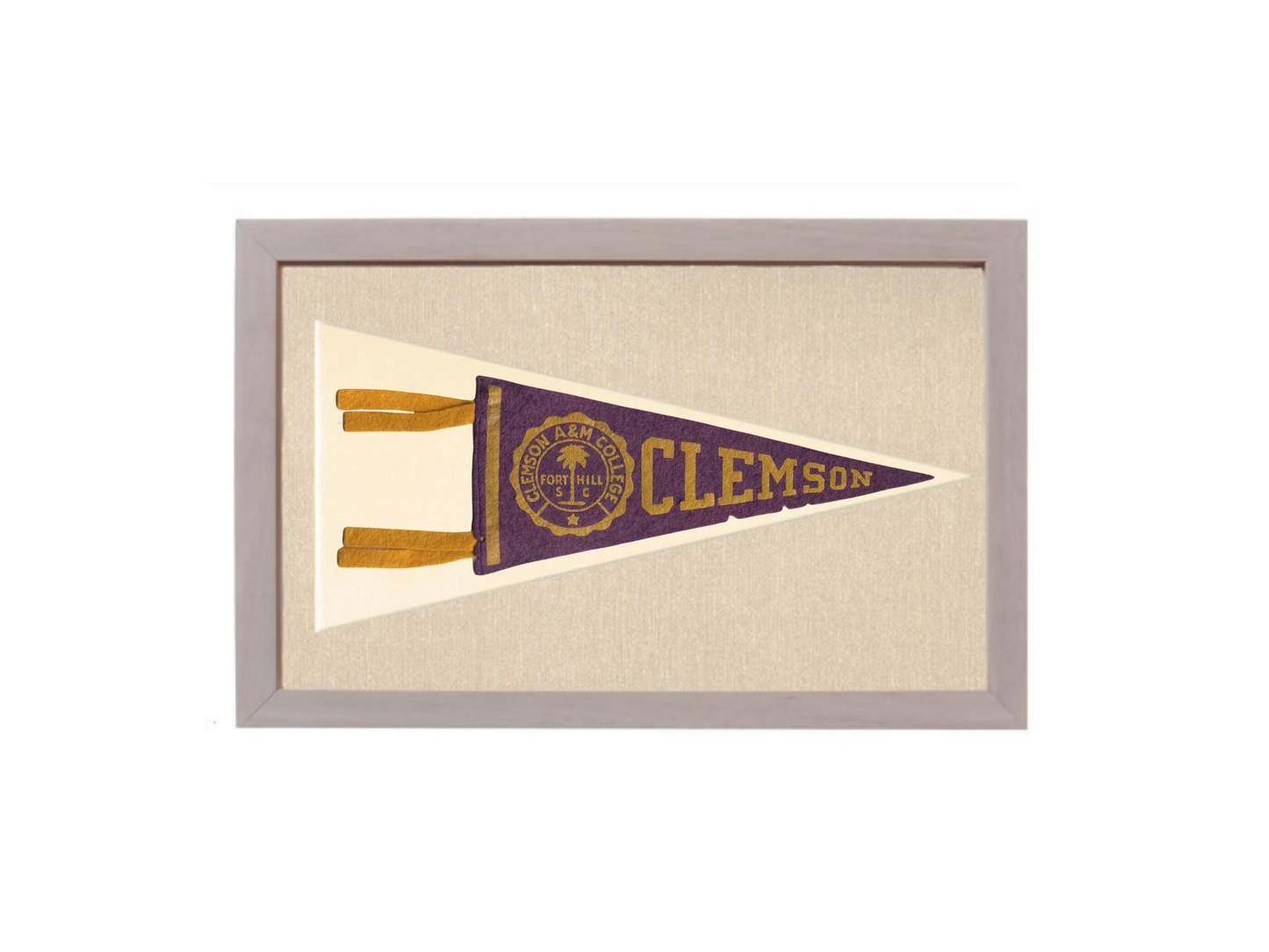 Vintage Clemson University Pennant