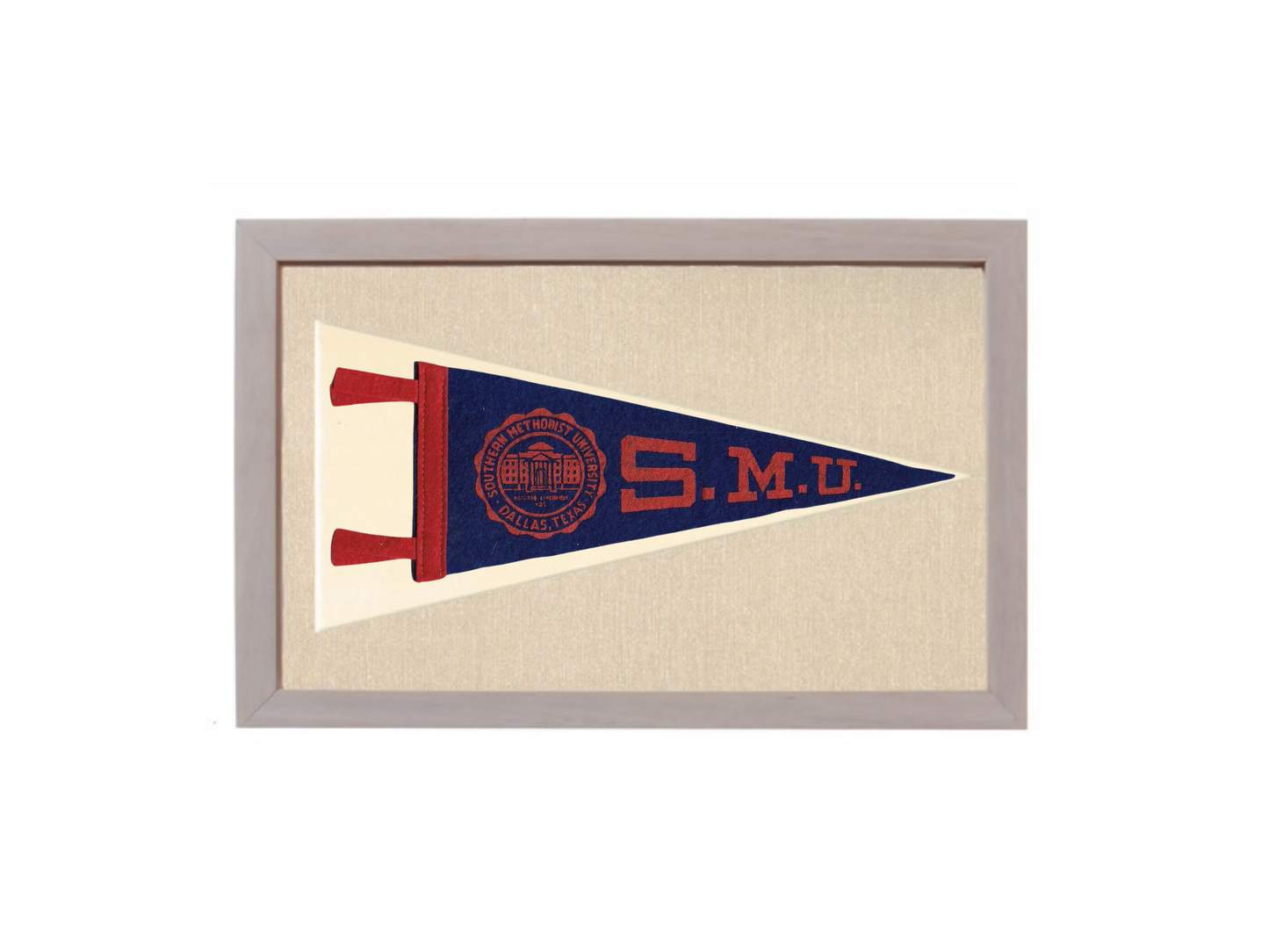 Vintage Southern Methodist University Pennant