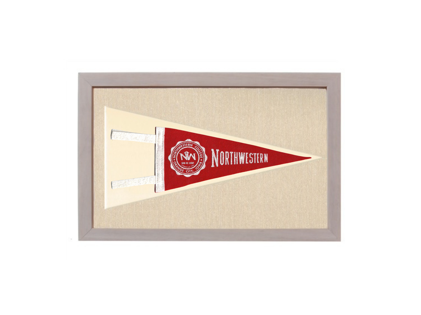 Vintage Northwestern College Pennant