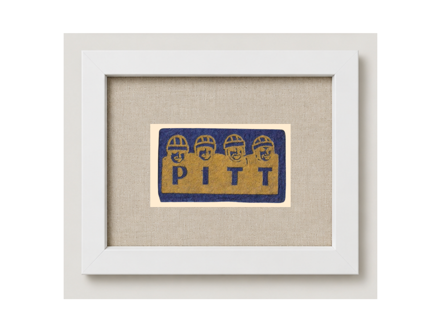 Vintage University of Pittsburgh Framed Candy Felt