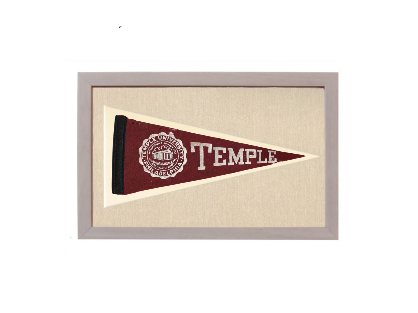 Vintage Temple University Pennant