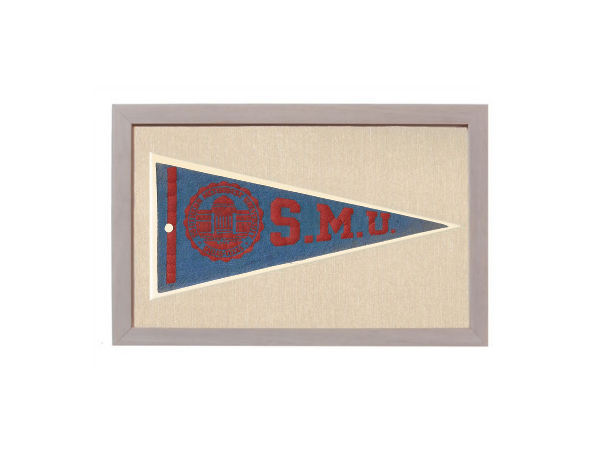 Vintage Southern Methodist University Pennant
