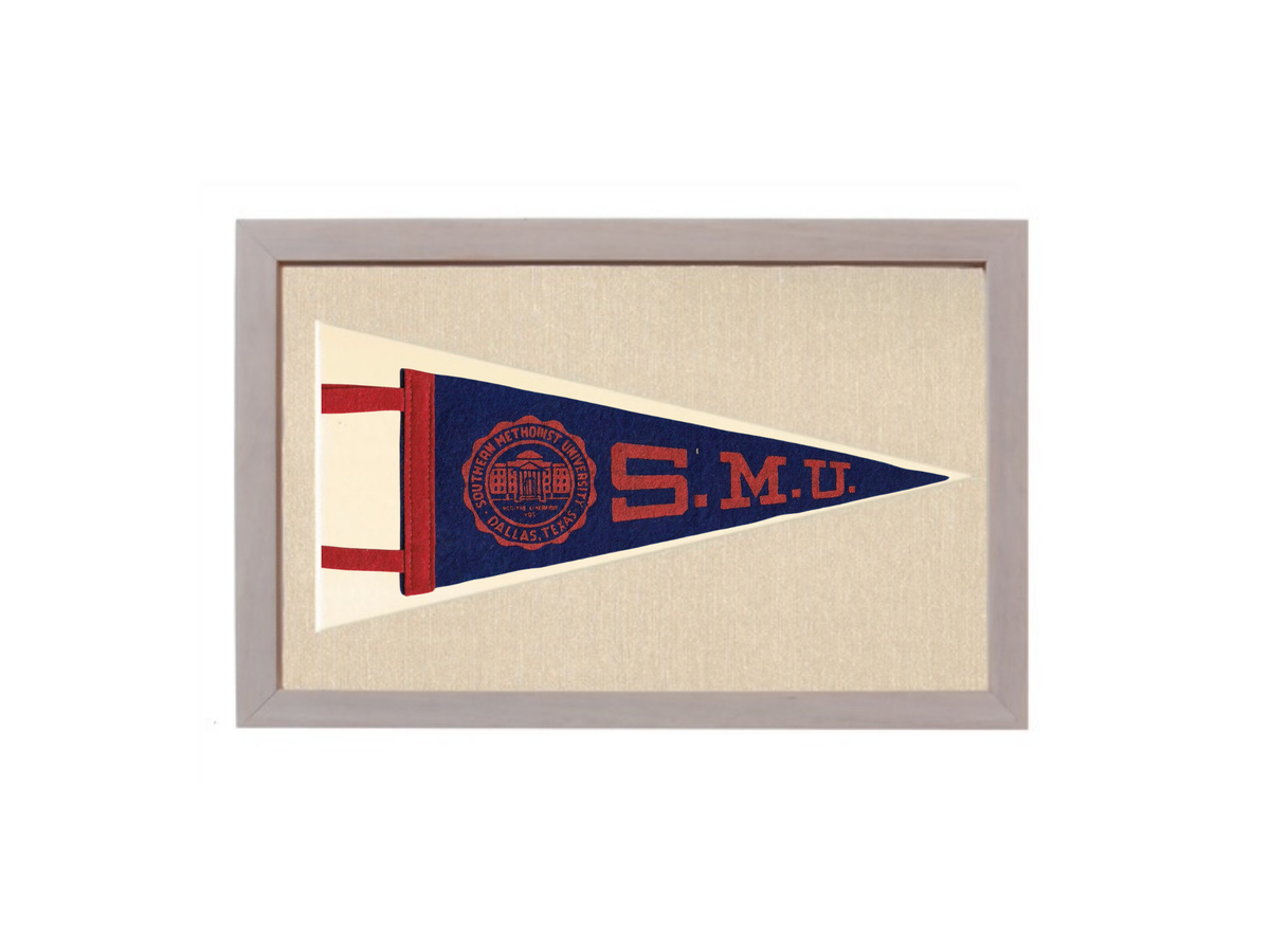 Vintage Southern Methodist University Pennant