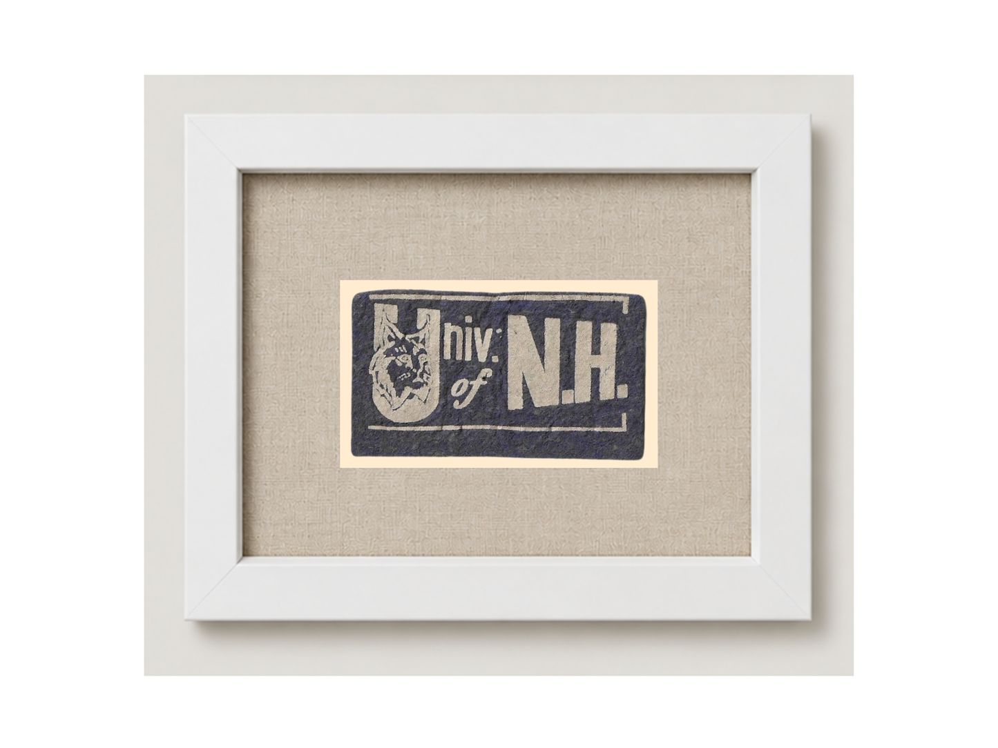 Vintage University of New Hampshire Framed Candy Felt