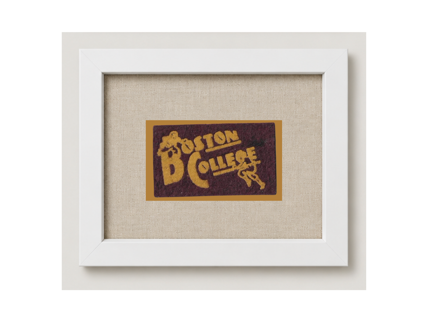 Vintage Boston College Framed Candy Pennant