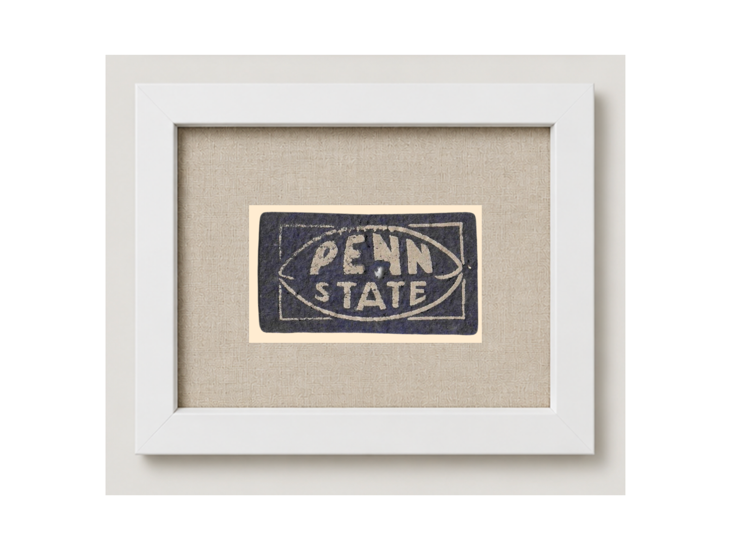 Vintage Penn State Framed Candy Felt Pennant