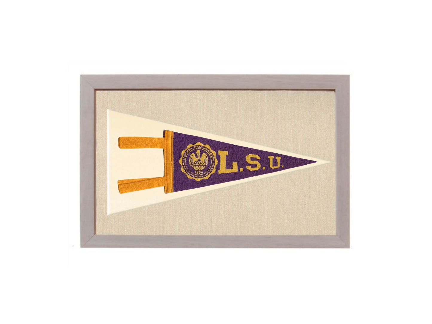 Vintage Louisiana State University (LSU) Pennant