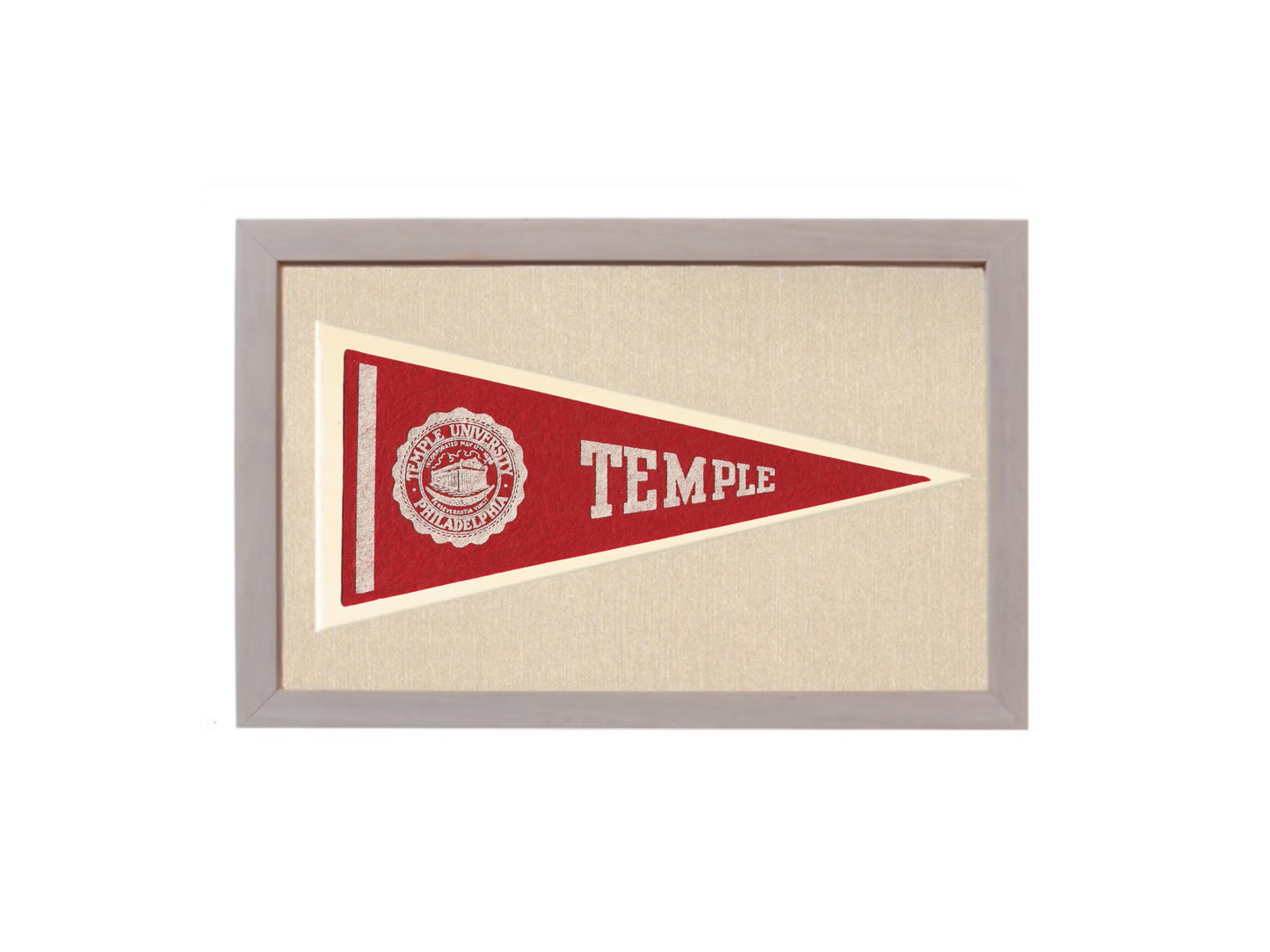 Vintage Temple University Pennant
