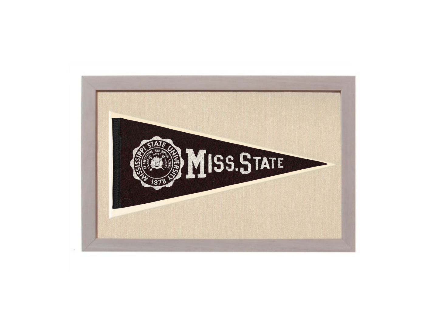 Vintage Mississippi State College Pennant (circa 1940)