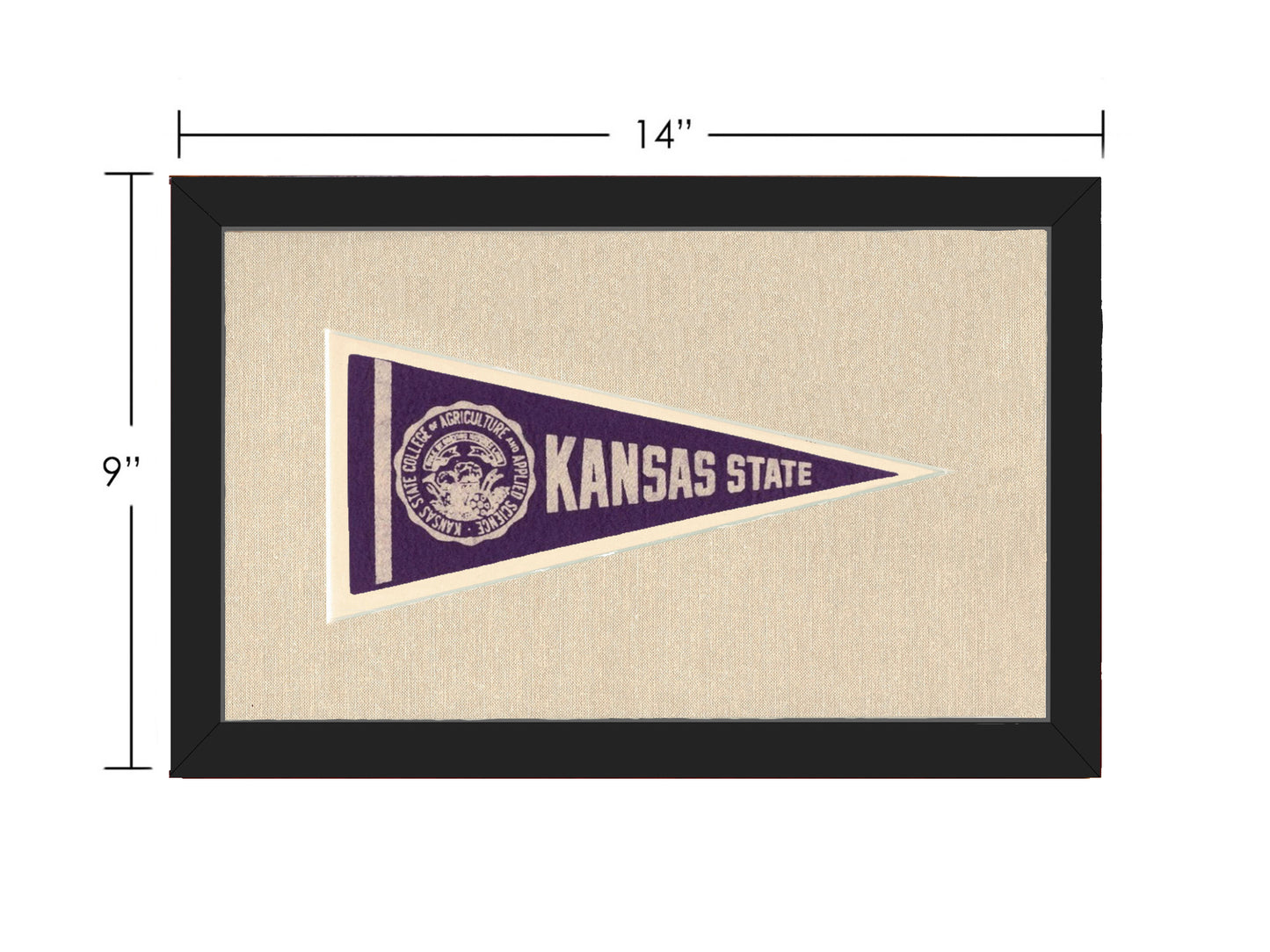 Vintage Kansas State University Pennant