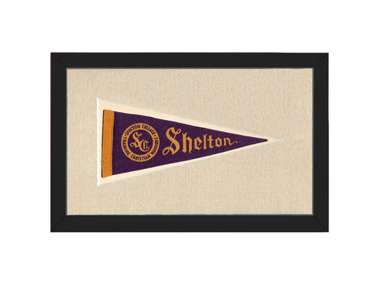 Vintage Shelton College Pennant