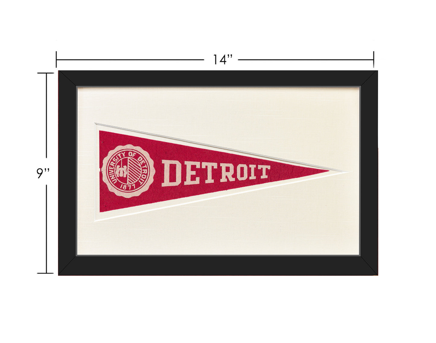 Vintage University of Detroit Hormel Pennant