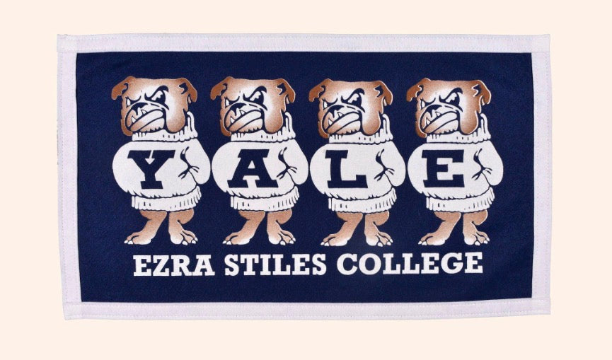 Vintage Yale University Ezra Stiles College Banner