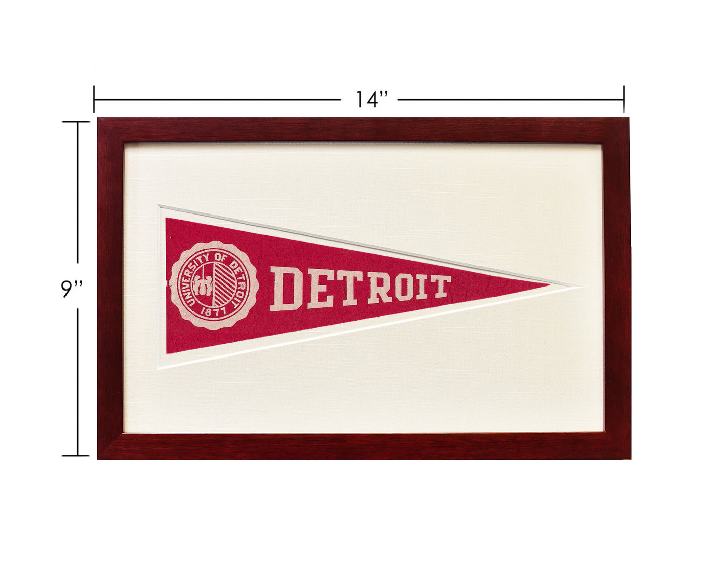 Vintage University of Detroit Hormel Pennant