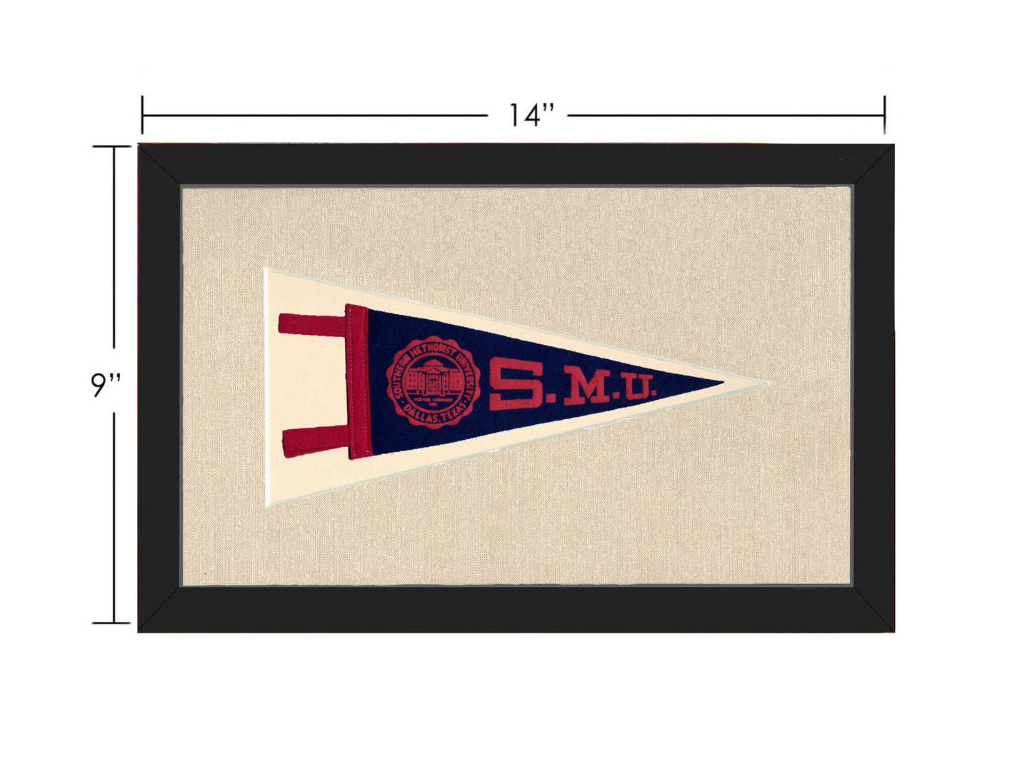Vintage Southern Methodist University Pennant