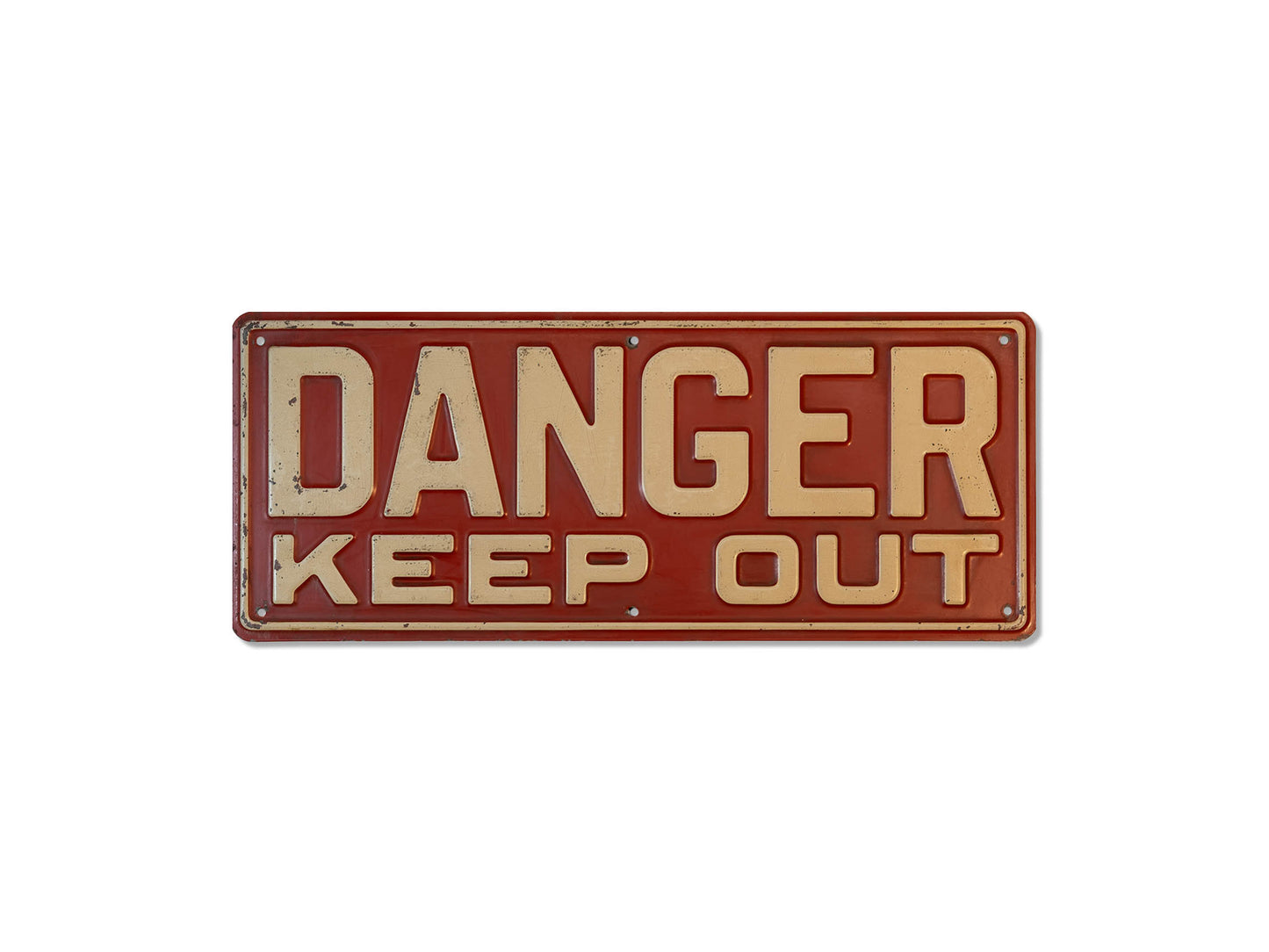 Vintage 1930s "Danger Keep Out" Metal Sign