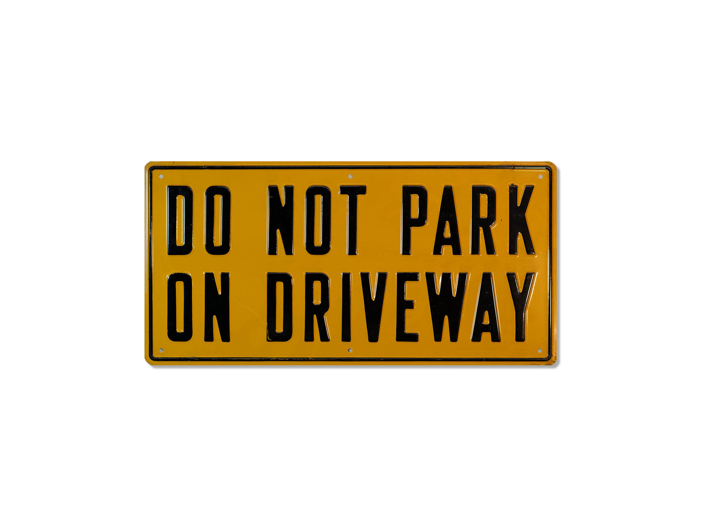 Vintage 1930s "Do Not Park On Driveway" Metal Sign