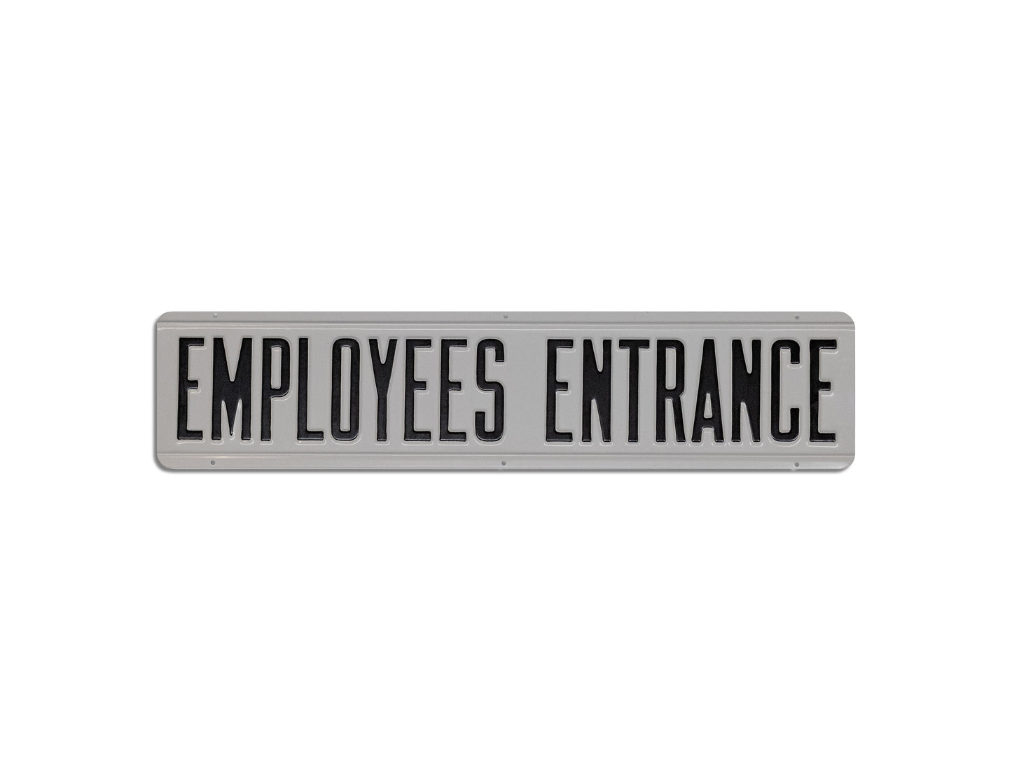 Vintage 1930s "Employees Entrance" Metal Sign