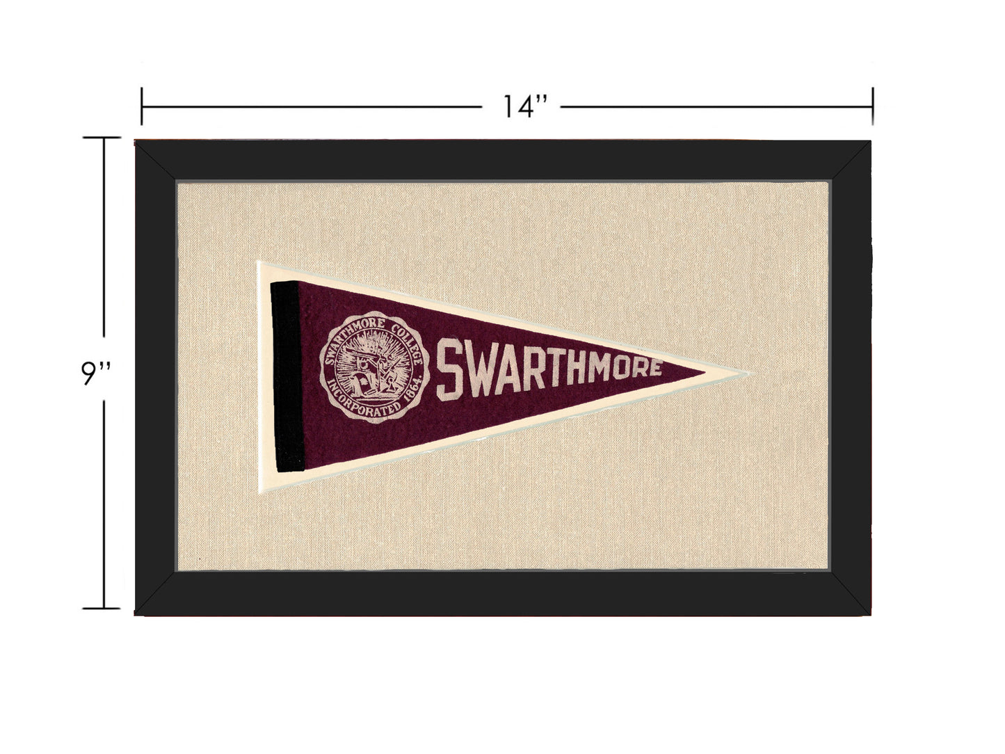 Vintage Swarthmore College Pennant