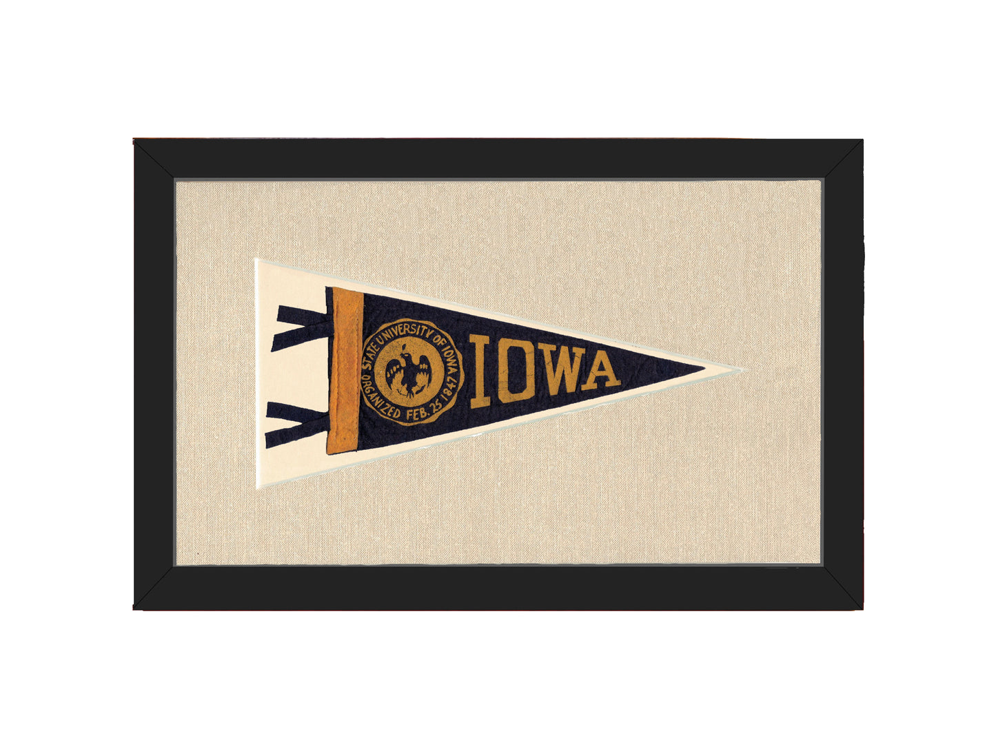 Vintage University of Iowa Pennant