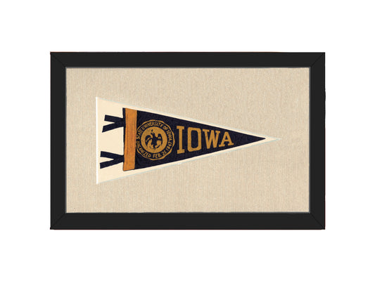 Vintage University of Iowa Pennant