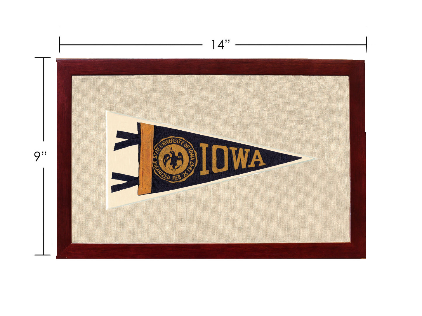 Vintage University of Iowa Pennant